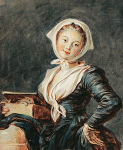 Het meisje met de marmot door Jean Honore Fragonard